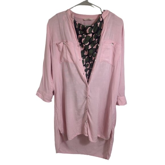 Button down shirt dress Pink Size Medium - Picture 3 of 4